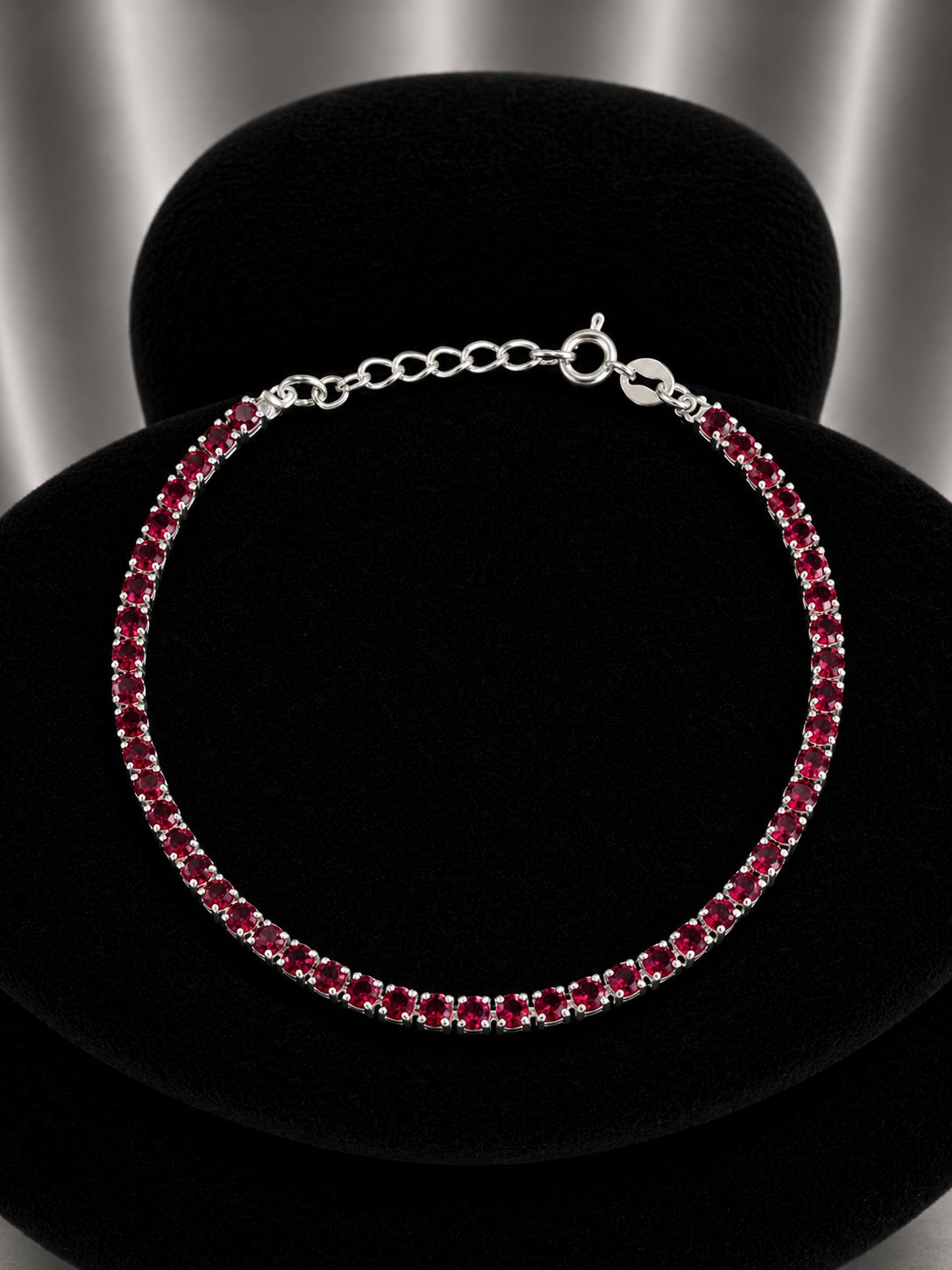 Pulsera tennis pelotitas rojas