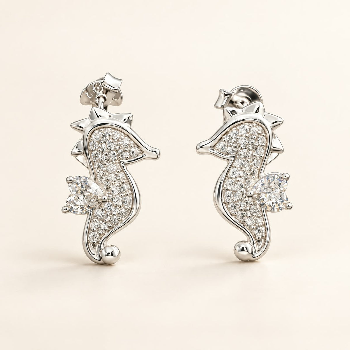 Aros caballo de mar con circones