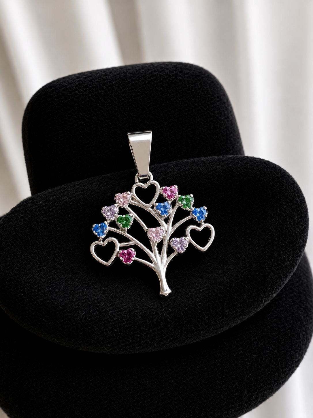 Medalla árbol de la vida con circones multicolores
