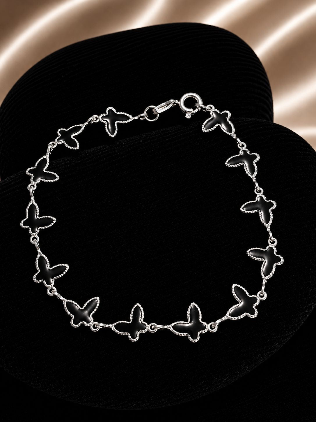 Pulsera mariposas negras