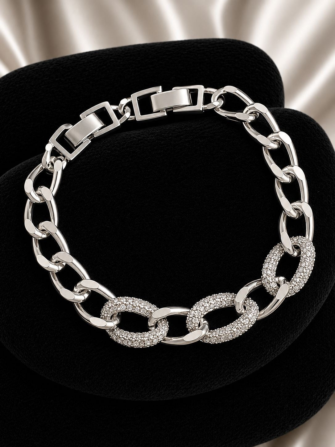 Pulsera eslabones con circon