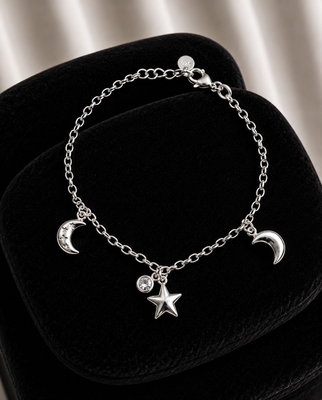 Pulsera luna y estrella