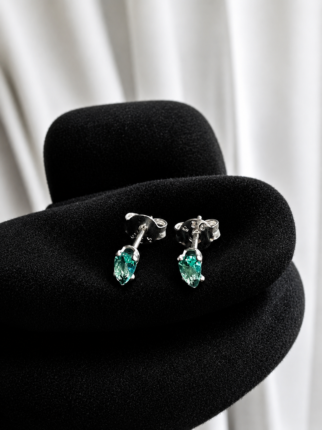 Aros gotas turquesa