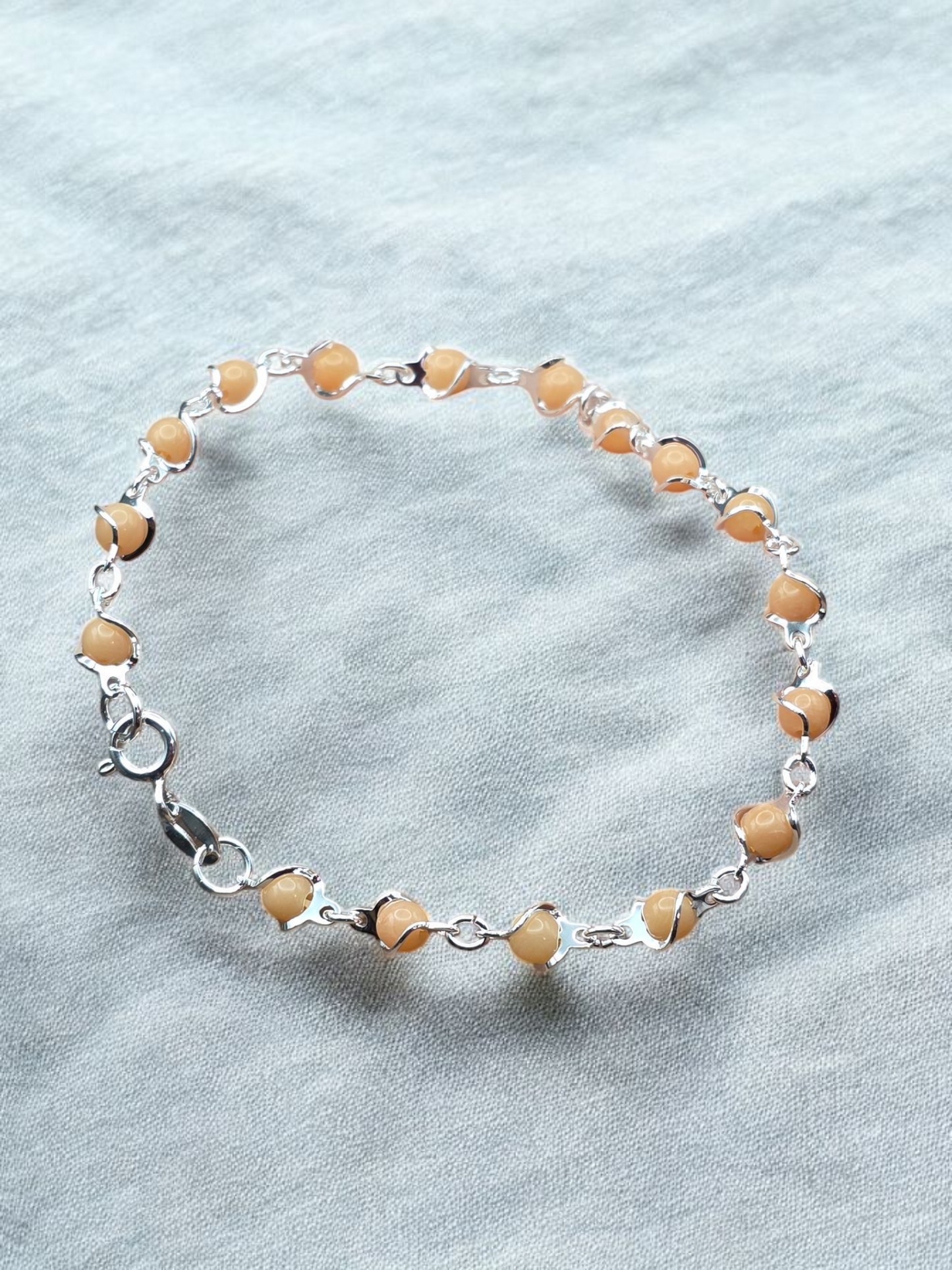 Pulsera piedras naranjas
