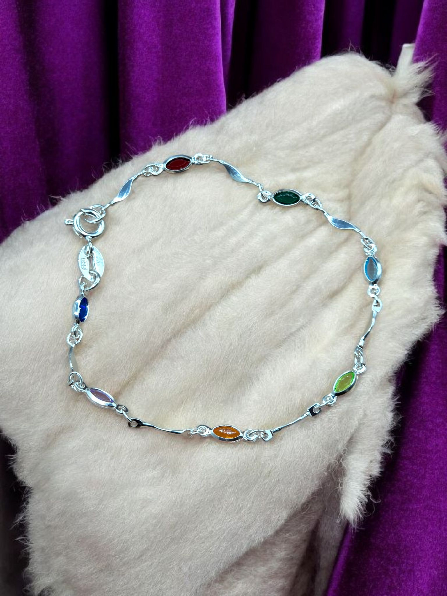 Pulsera piedras de colores