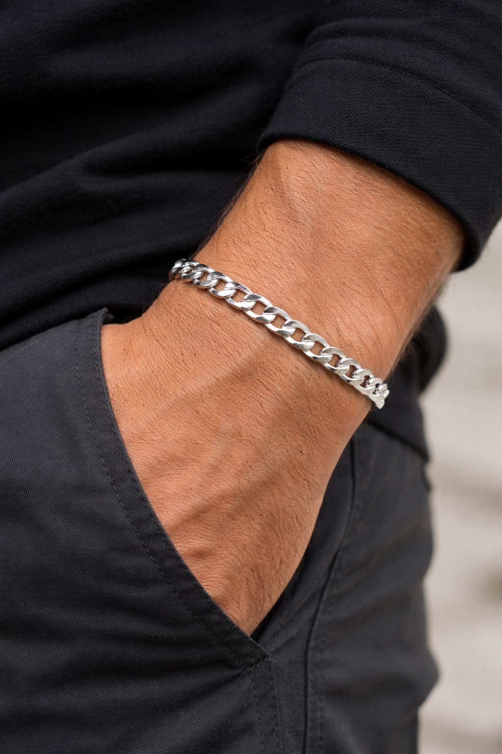 Pulsera grumet plana