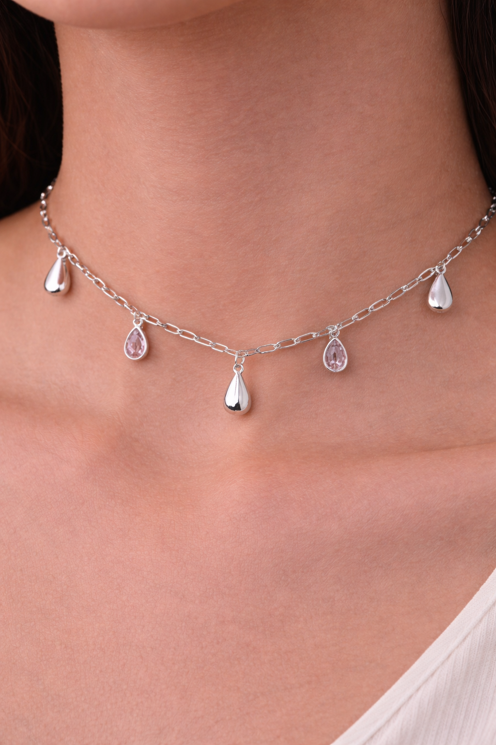 Cadena choker puntos de luz