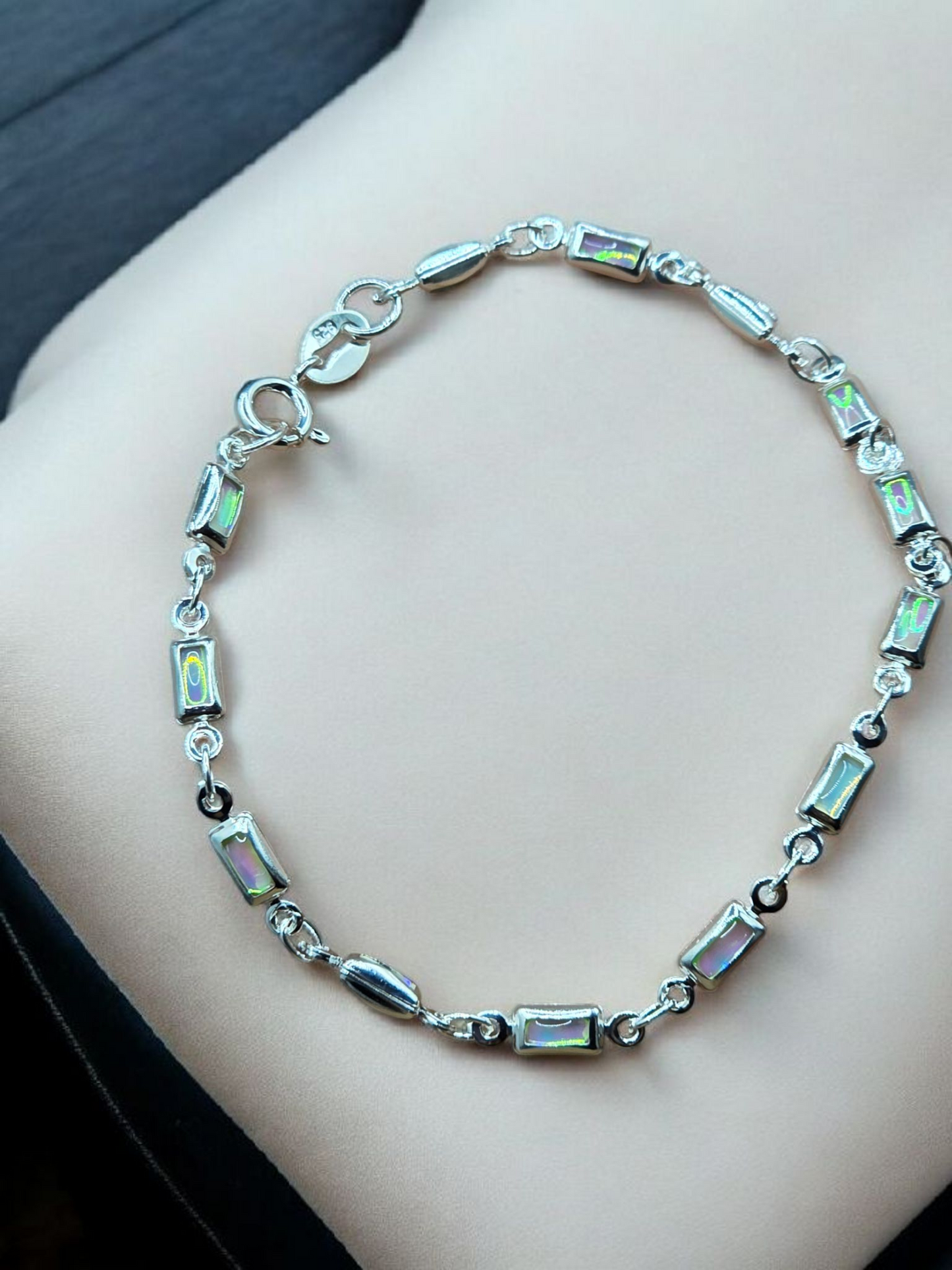 Pulsera rectangular topacio