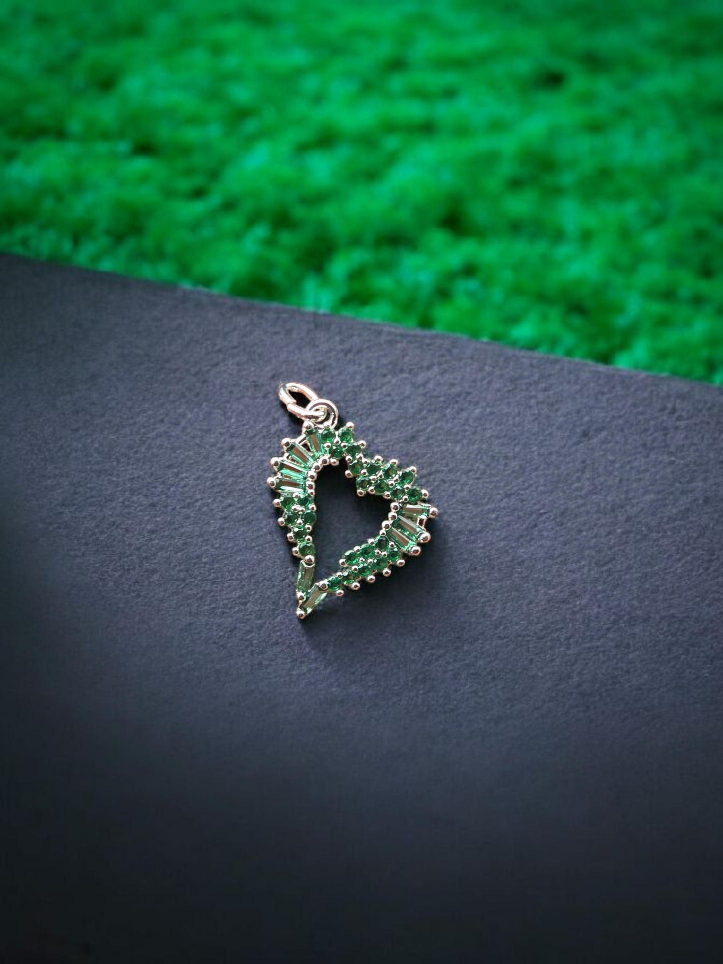 Colgante corazón verde