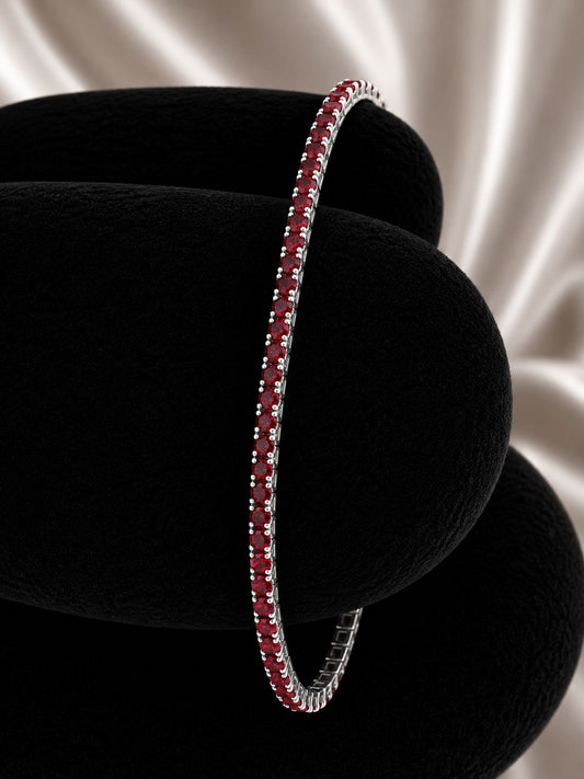 Pulsera ajustable circon rojo