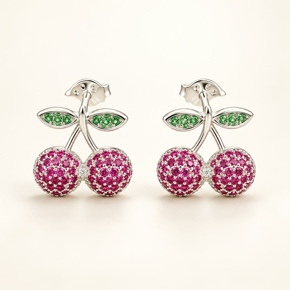 Aros cereza con circones