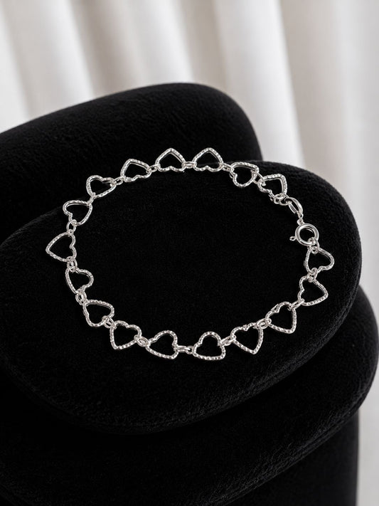 Pulsera corazones faceteados