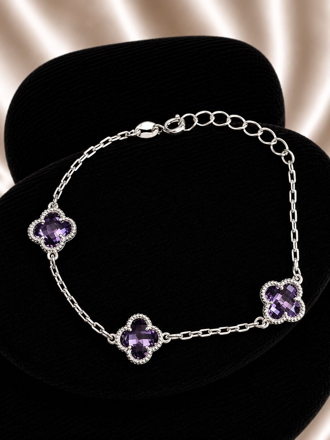 Pulsera triple vancleef rosa
