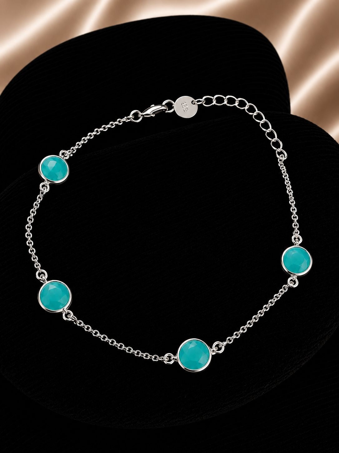 Pulsera círculos turquesa