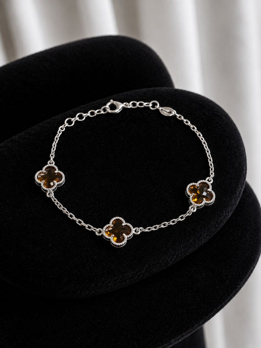 Pulsera triple vancleef cristal amarillo