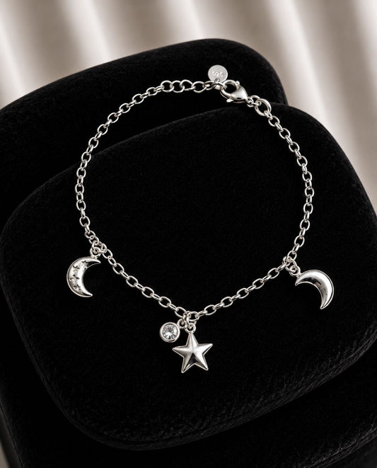 Pulsera luna y estrella