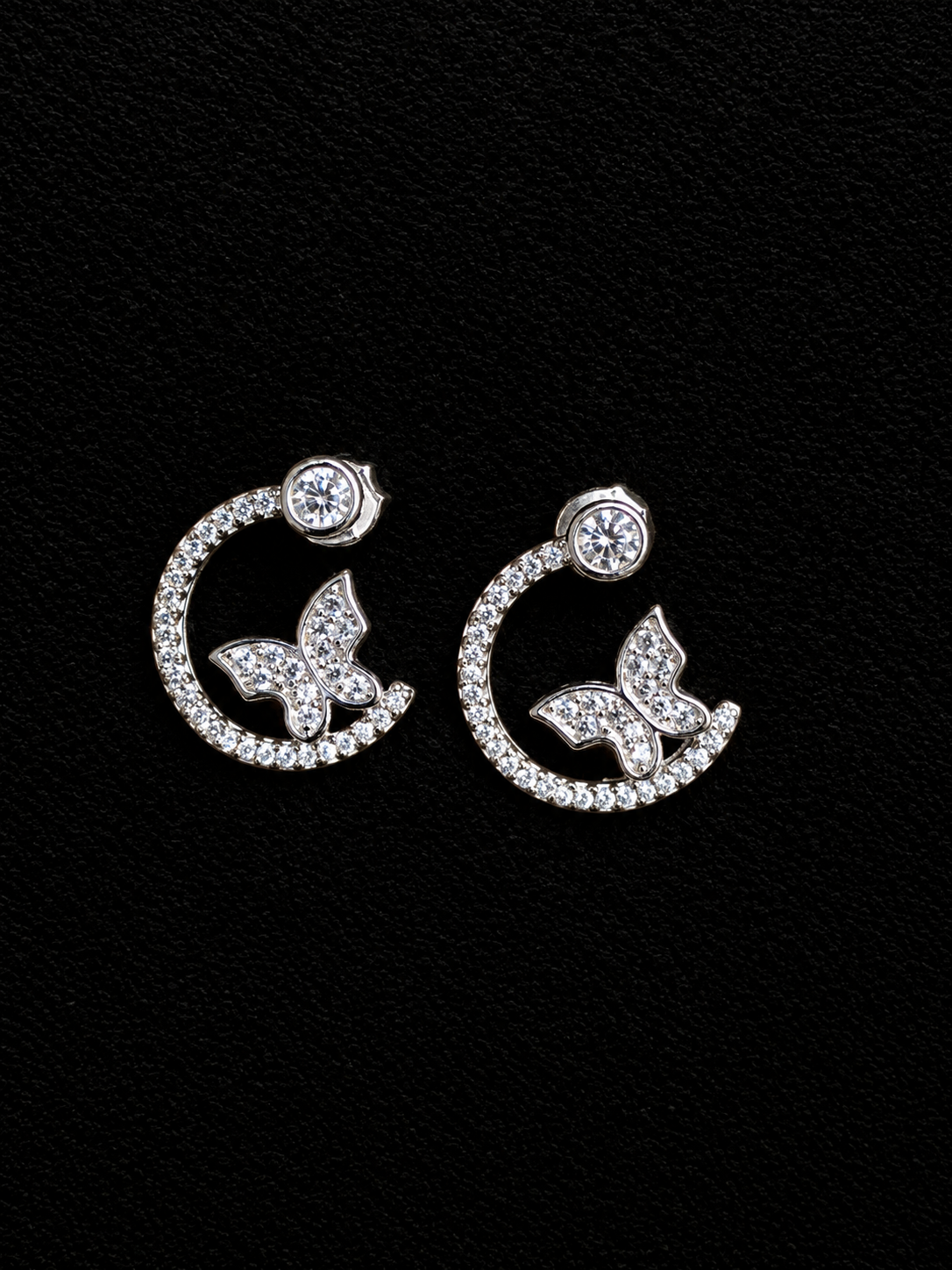Aros mariposa circular con circones