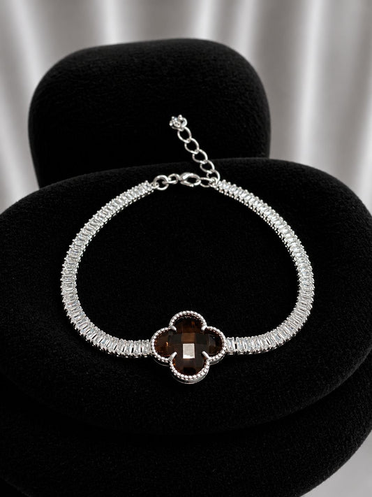 Pulsera tennis vancleef cafe claro