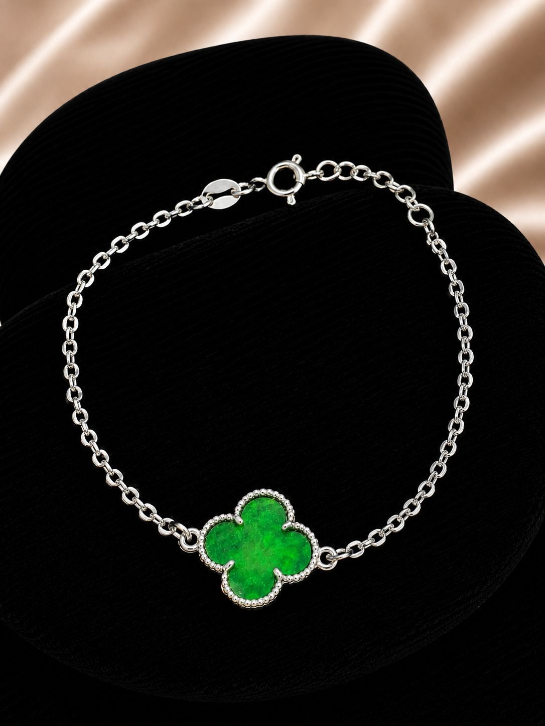 Pulsera vancleef verde con resina