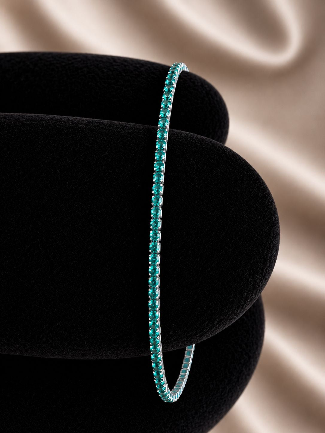 Pulsera ajustable circon aqua