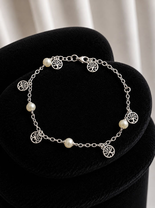 Pulsera perlas con arboles de la vida
