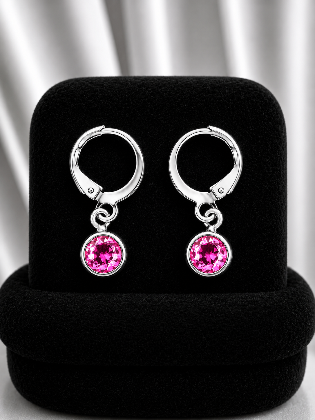 Aros Zircon Rosa