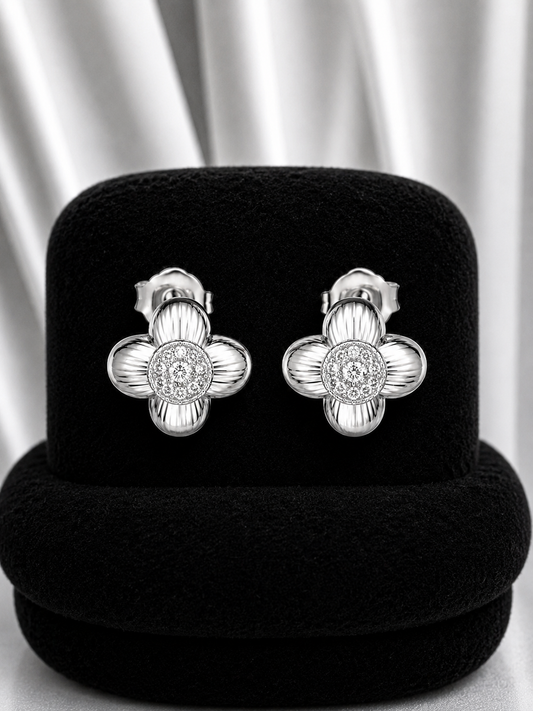 Aros floral con circones