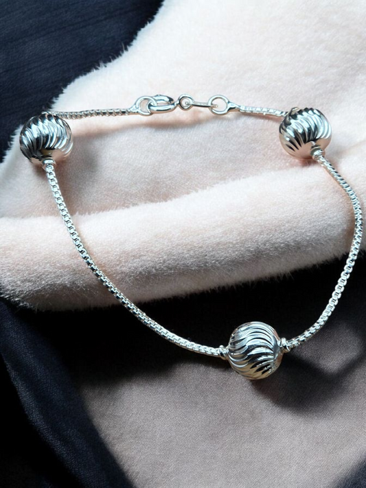 Pulsera veneciana con esferas trenzadas