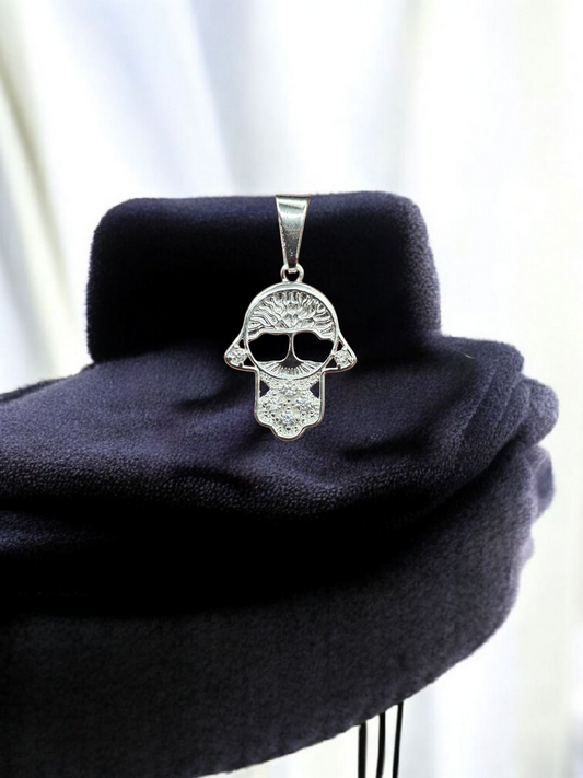 Colgante mano de fatima y árbol de la vida