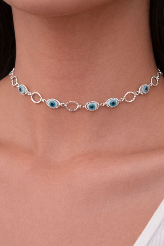 Cadena choker ojo turco