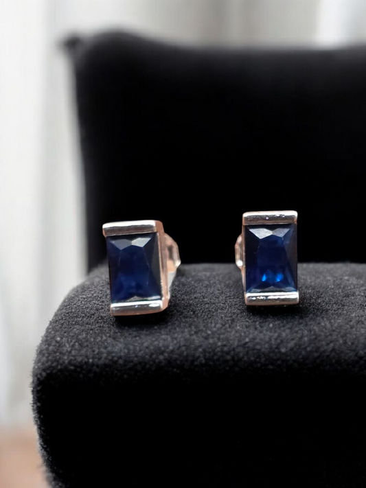 Aros cuadrados azul