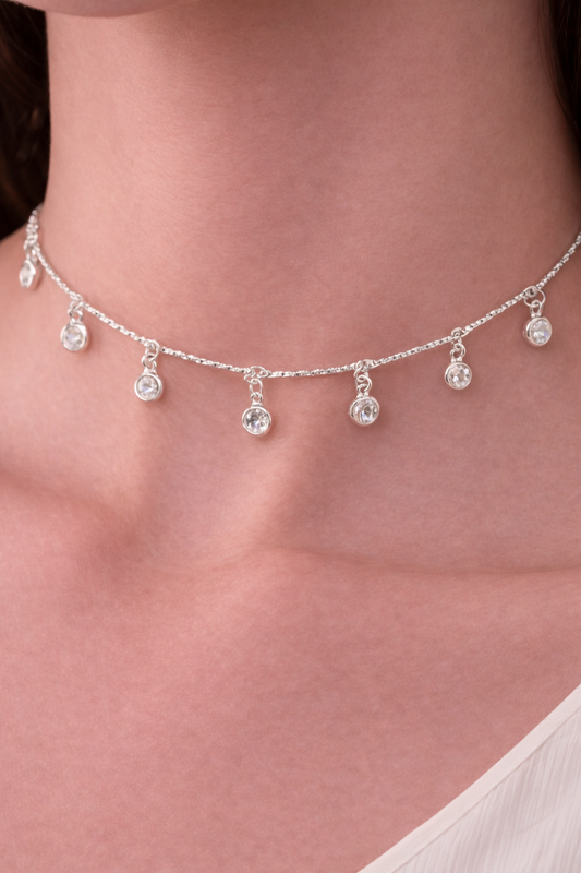 Cadena choker puntos de luz