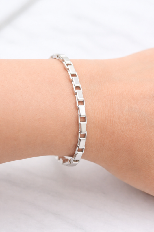 Pulsera eslabones cuadrados