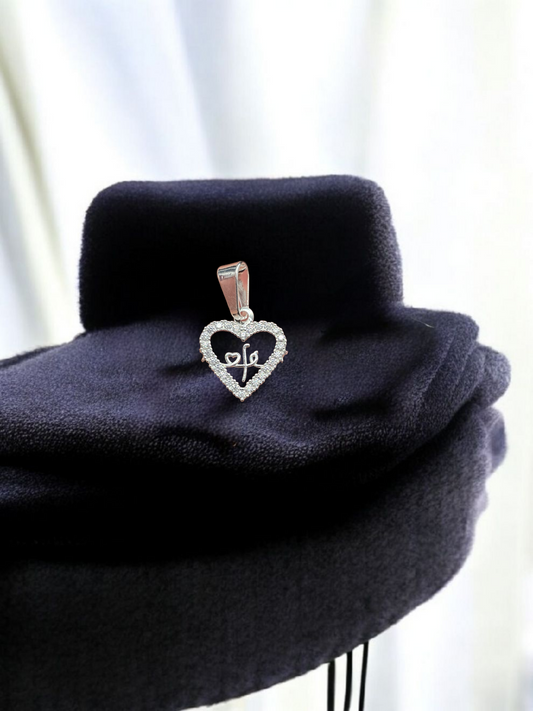 Colgante corazón fe