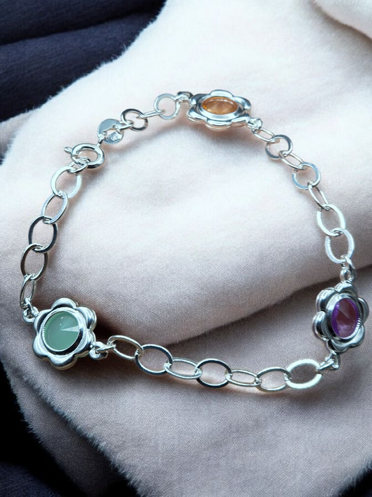 Pulsera flores de colores