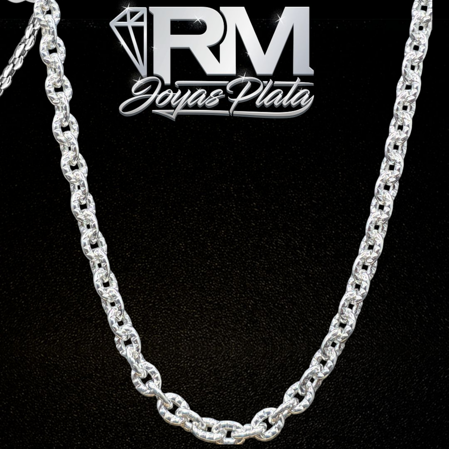 Cadena rolo faceteado