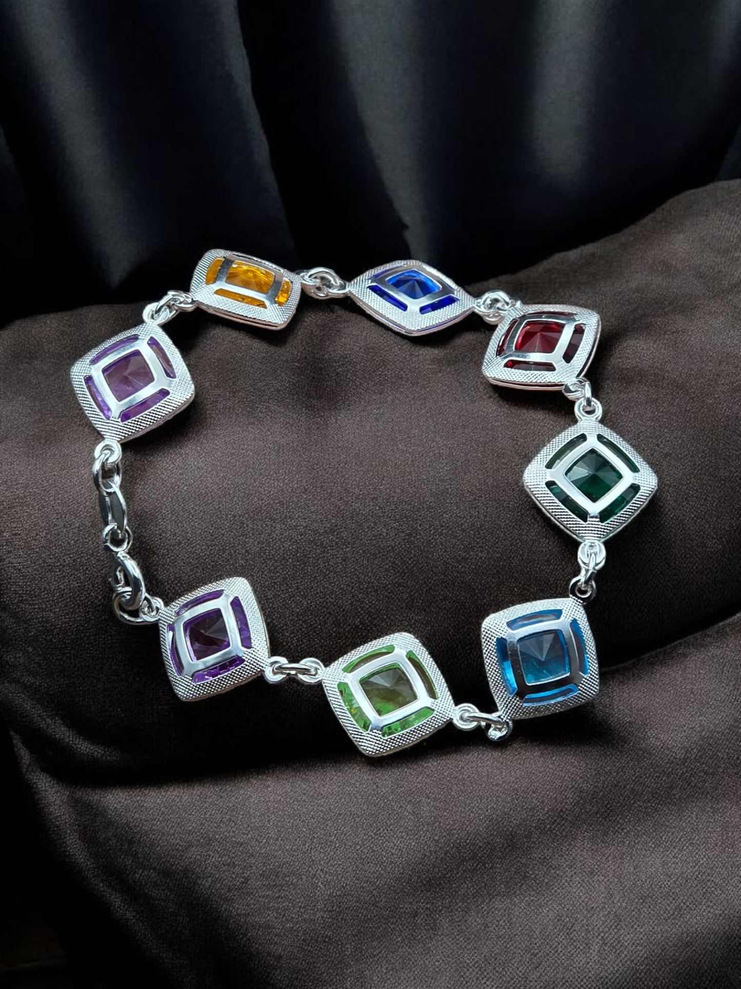 Pulsera rombos de colores